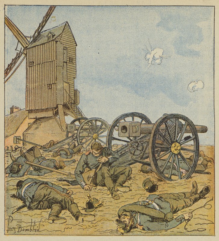 Tysk batteri demonteret af zephyrerne af after Louis Charles Bombled
