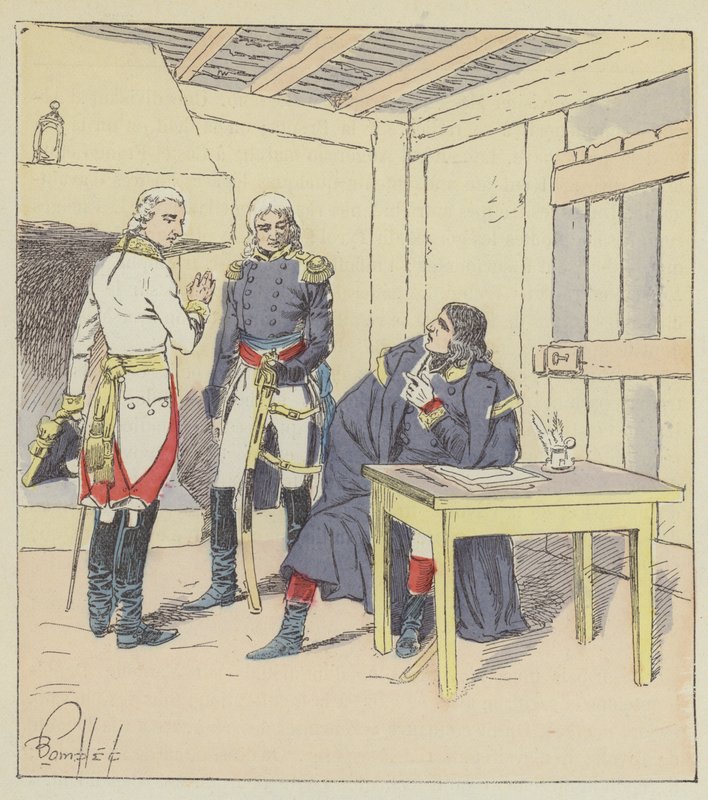 Bonaparte, Serurier og Klenau ved Roverbello af after Louis Charles Bombled
