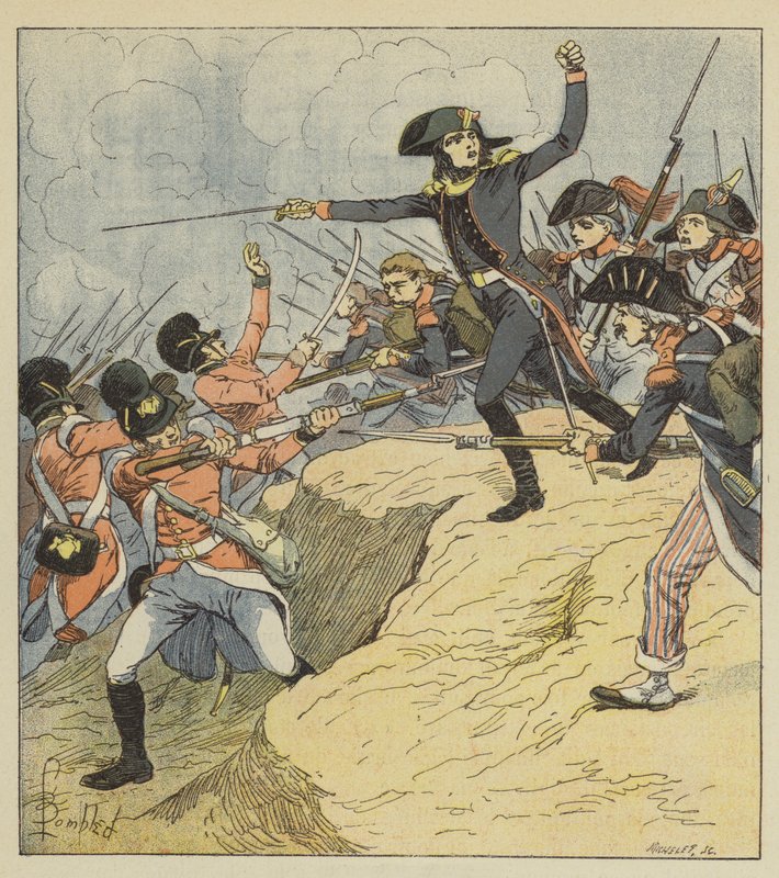 Bonaparte såret i Toulon af after Louis Charles Bombled