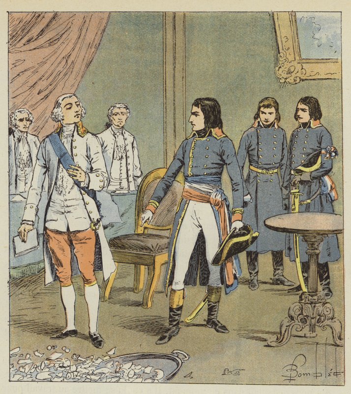 Bonaparte og greven af ​​Cobentzel af after Louis Charles Bombled