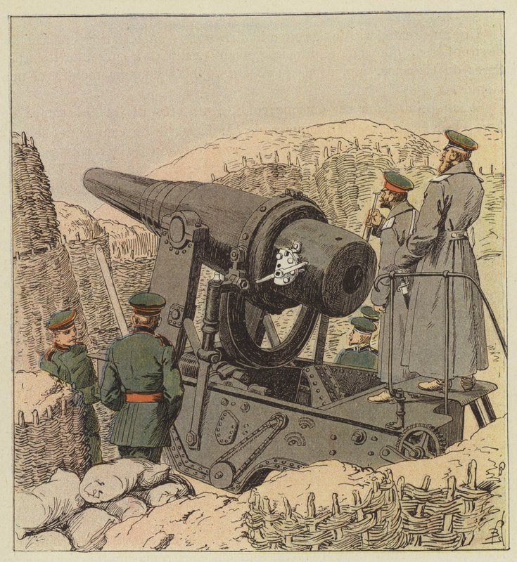 Russisk 9 tommer pistol af after Louis Charles Bombled
