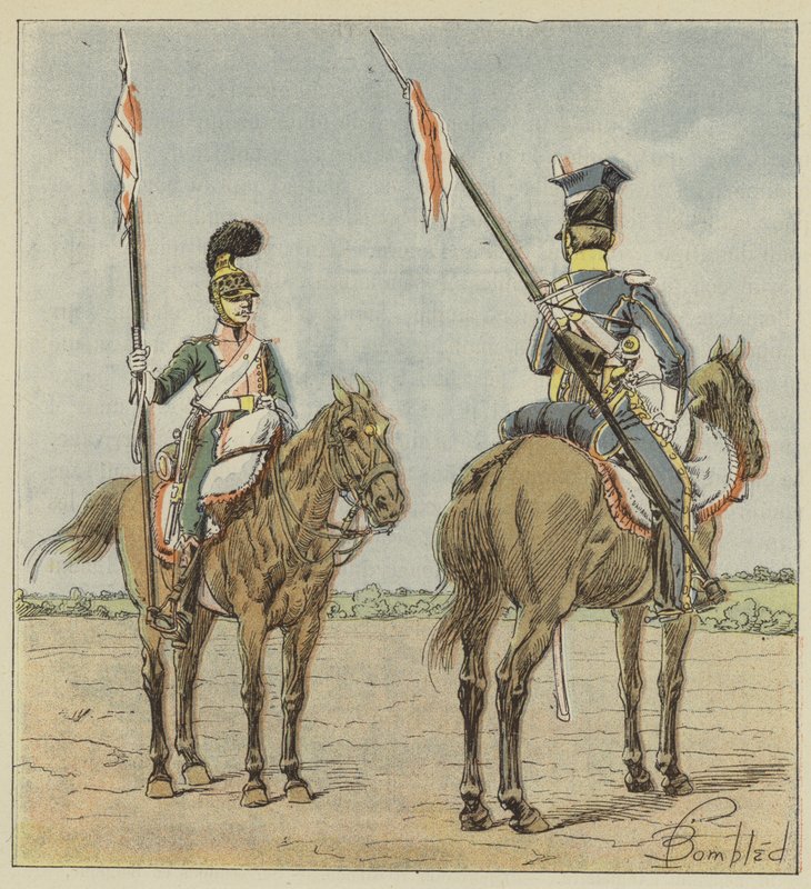 Chevau-lightere, franske Lancers, Polakker af after Louis Charles Bombled