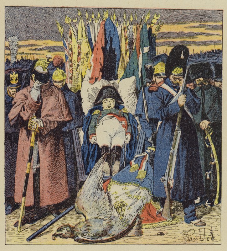 Fem maj 1821 af after Louis Charles Bombled