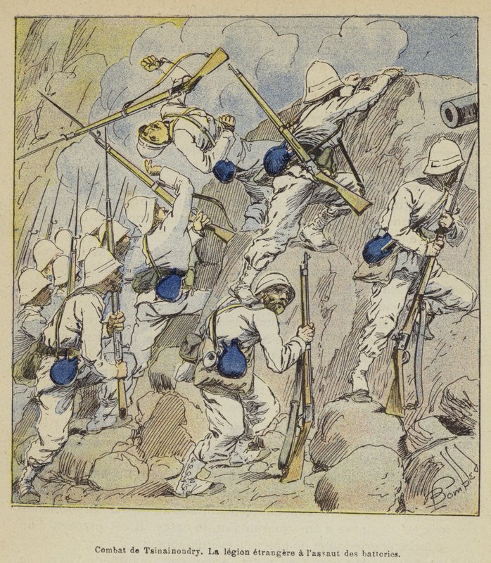 Slaget ved Tsinainondry, Fremmedlegionen har angrebet batterierne af after Louis Charles Bombled