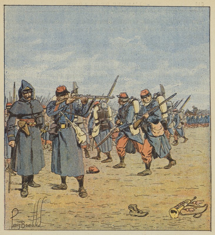 Tilbagetrækningskamp af after Louis Charles Bombled