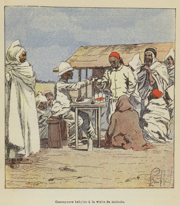 Kabyle-transportører til lægebesøg af after Louis Charles Bombled