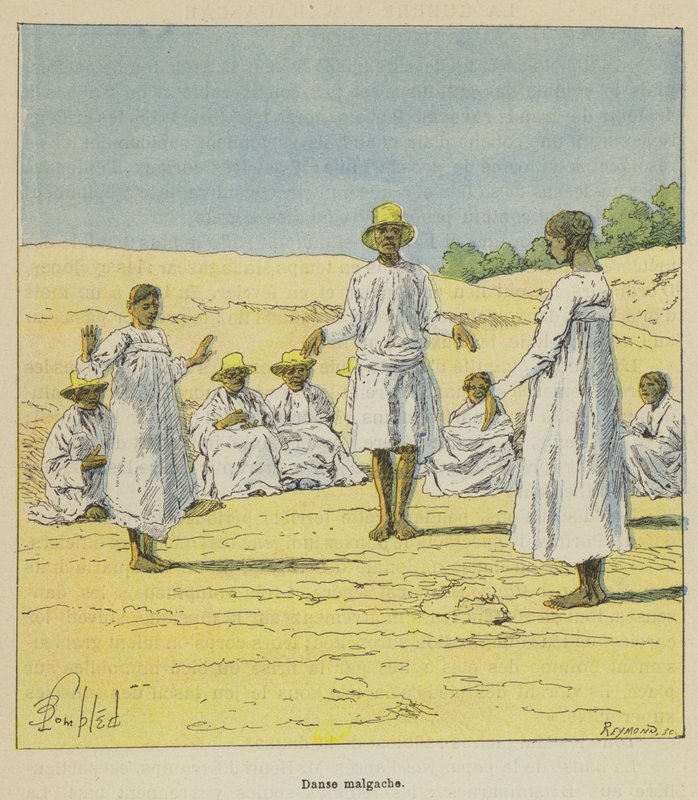 Madagascansk dans af after Louis Charles Bombled