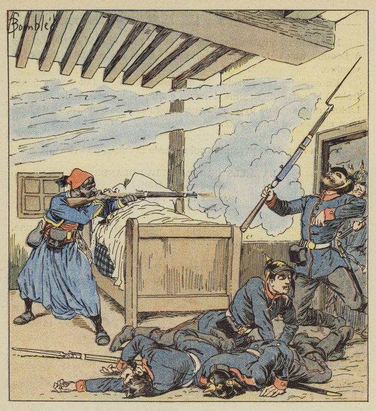 Ali-ben-Kacems heroiske forsvar af after Louis Charles Bombled