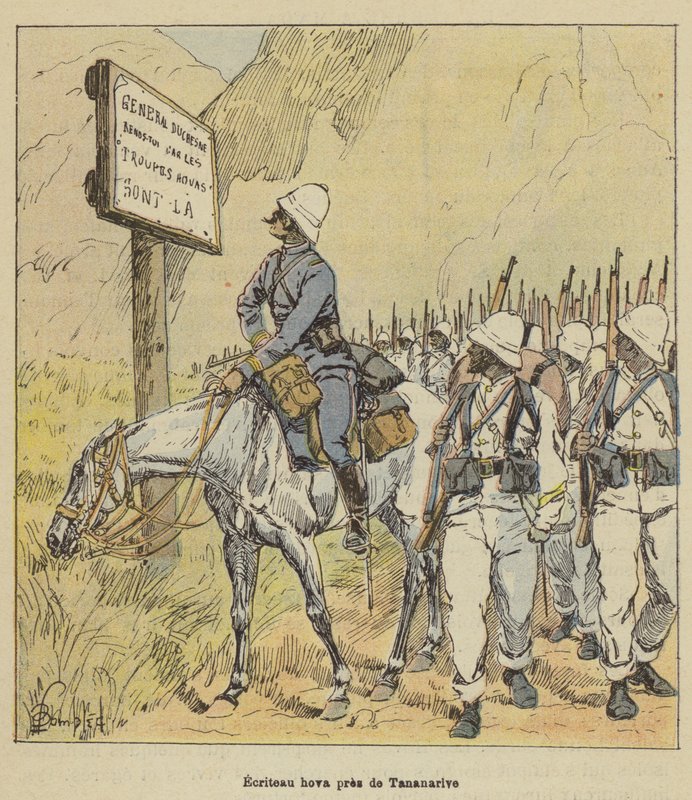 Hova-skilt nær Antananarivo af after Louis Charles Bombled