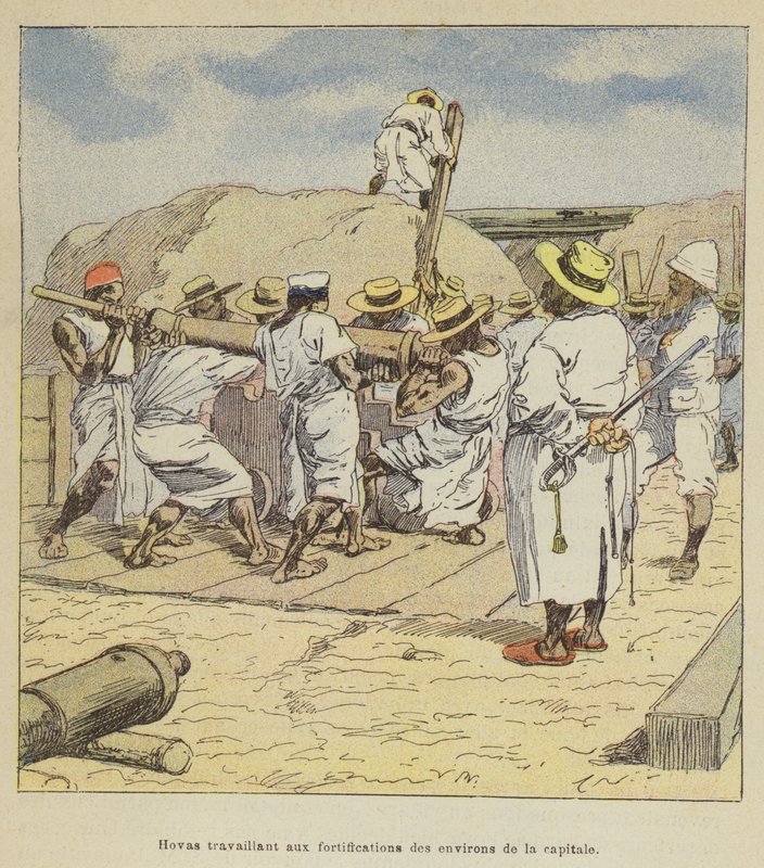 Hovas arbejder på fæstningsværkerne omkring hovedstaden af after Louis Charles Bombled