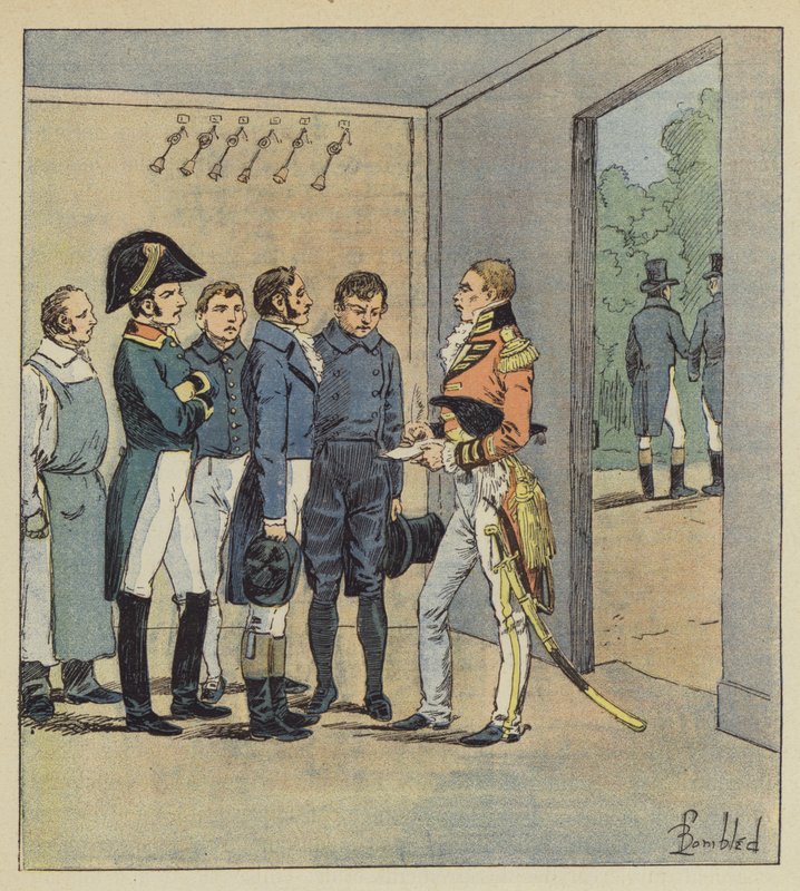 Hudson Lowe interviewer Napoleons tjenere af after Louis Charles Bombled