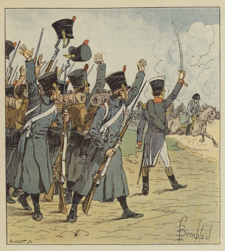 Jeg behandlede dem hårdt, de råbte ikke mindre Vive lEmpereur! af after Louis Charles Bombled