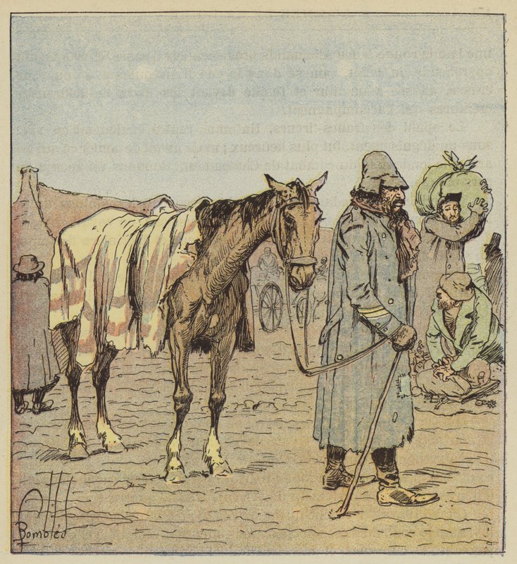 Mercanti-jøde, der ledsager de tyske hære, fra naturen af after Louis Charles Bombled