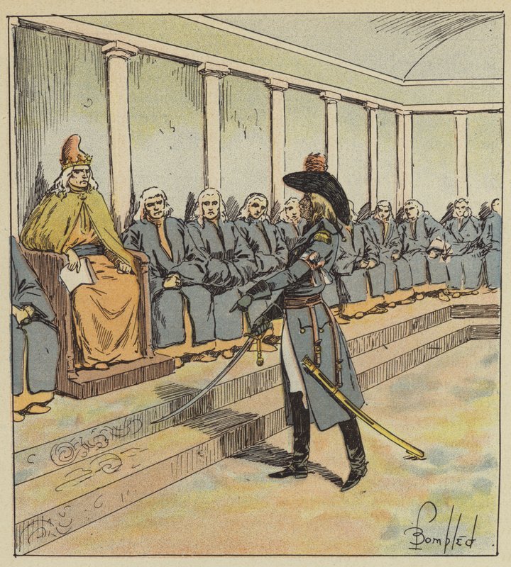 Junot truer senatet i Venedig af after Louis Charles Bombled