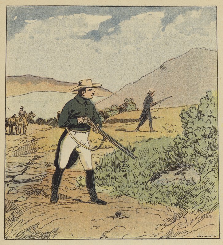 Kejseren jager agerhønen af after Louis Charles Bombled