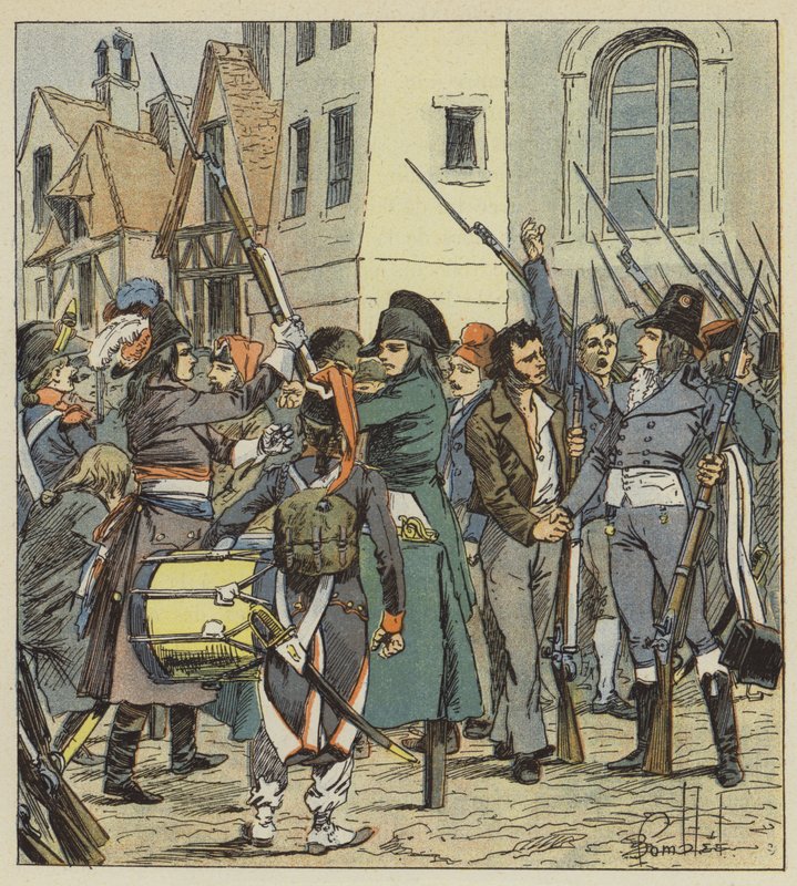 Hele nationen løb til våben af after Louis Charles Bombled