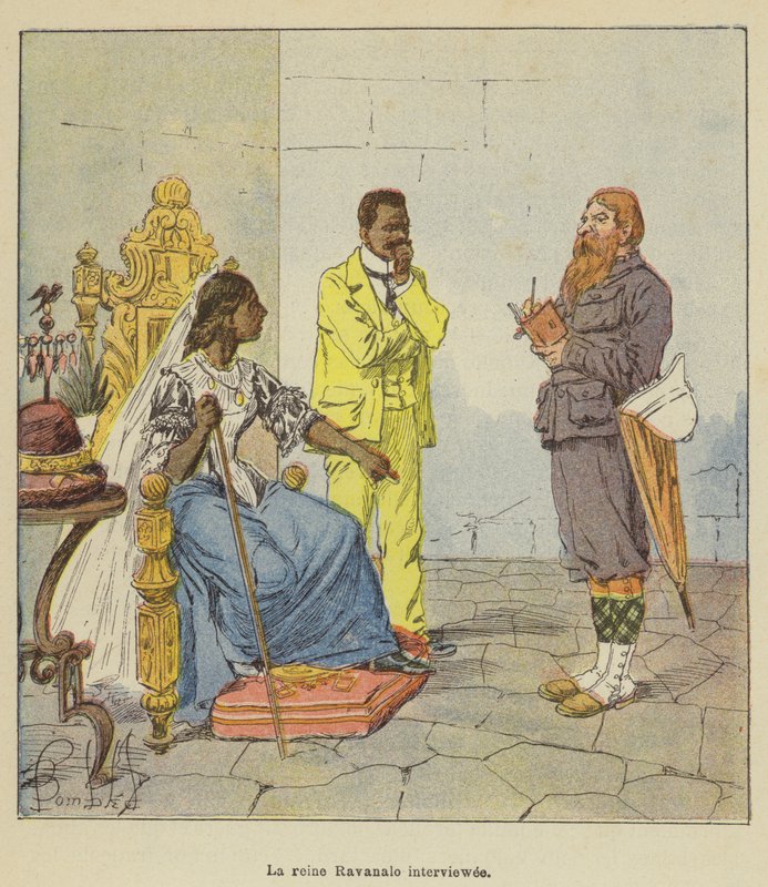Dronning Ravanalo-interviewet af after Louis Charles Bombled