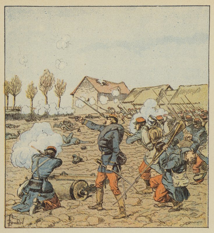 Lassaut fra Cleomont Farm af after Louis Charles Bombled