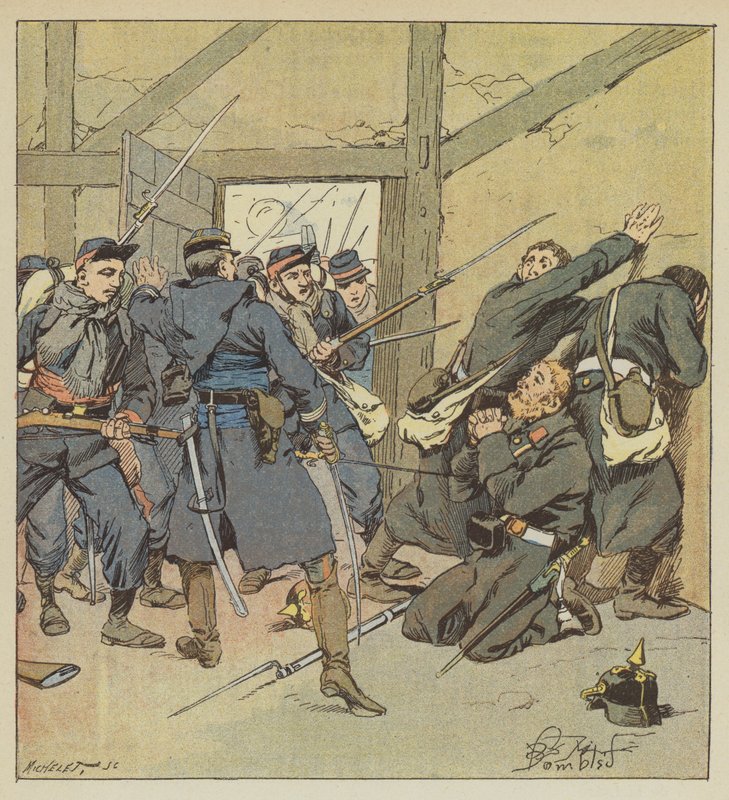 Angrebet på Villejouan af kommandør Fouilhade af after Louis Charles Bombled
