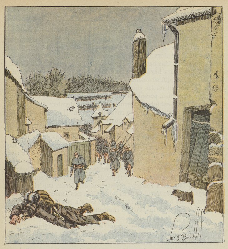 Den 59. marts og Indre-et-Loire-mobilerne generobrer Baulle fra fjenden af after Louis Charles Bombled