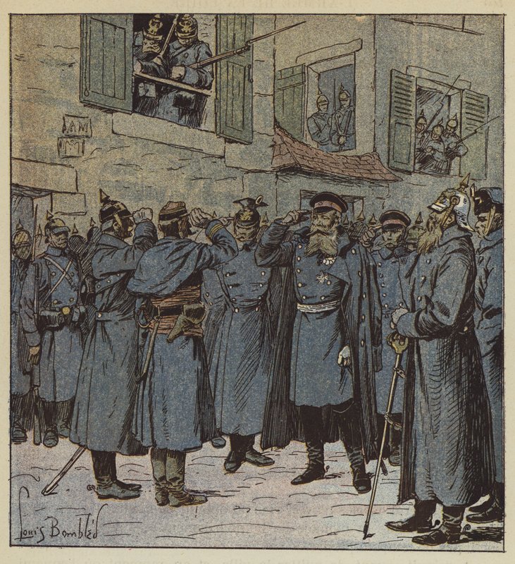 Kaptajn Pendezec og general Treskow af after Louis Charles Bombled