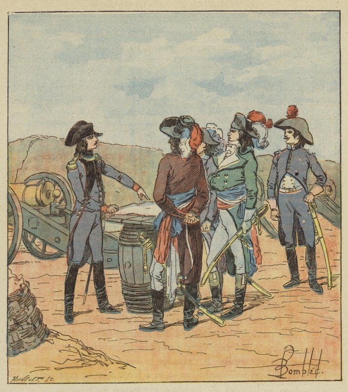 Artillerikommandant Bonaparte udvikler sin plan for repræsentanter af after Louis Charles Bombled