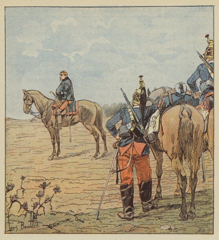 General Barry på tærsklen til Coulmiers af after Louis Charles Bombled