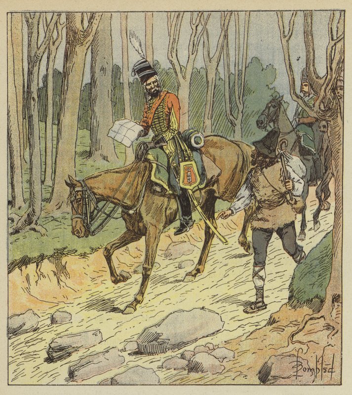 General Stengel var en fremragende husarofficer af after Louis Charles Bombled
