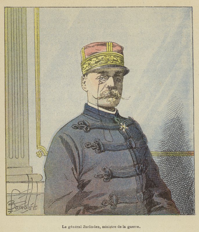 General Zurlinden, krigsminister af after Louis Charles Bombled
