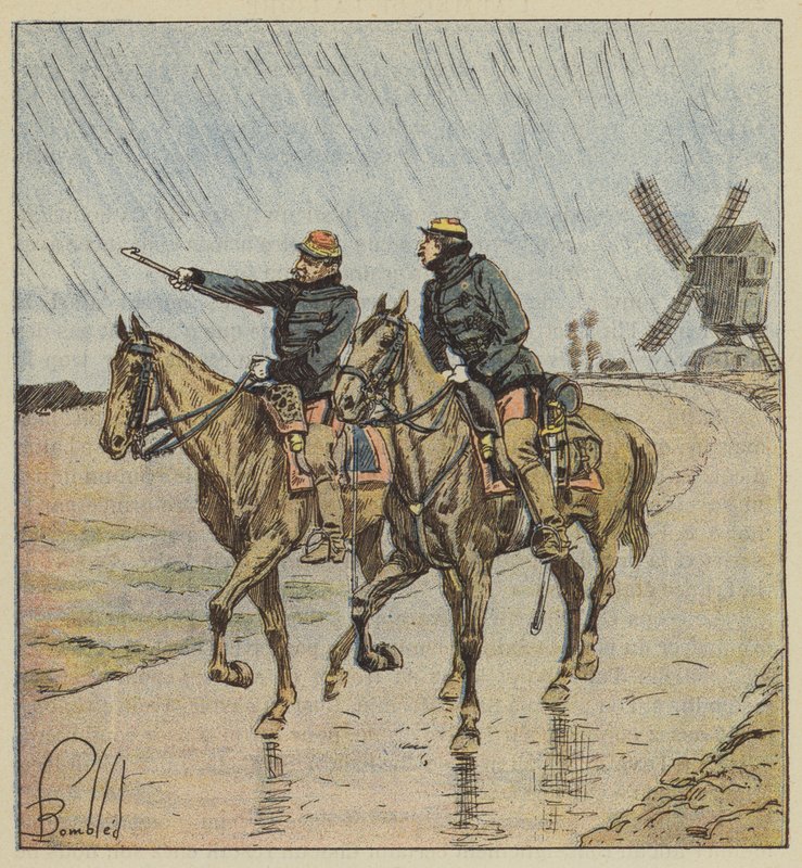 General dAurelle de Paladines og hans aide-de-camp af after Louis Charles Bombled