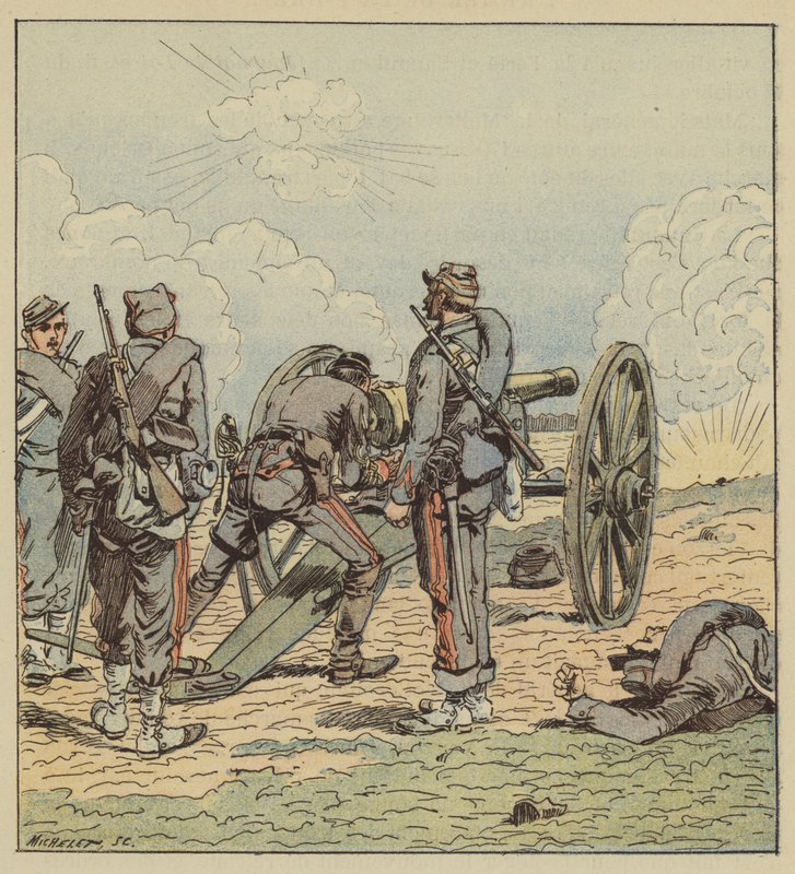 Løjtnant Coffinieres de Nordeck peger selv sine brikker af after Louis Charles Bombled