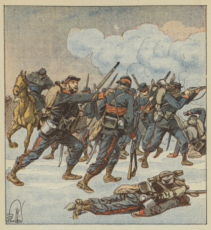 Sergent Ramus fra Isere-mobilerne i slaget den 7. december af after Louis Charles Bombled