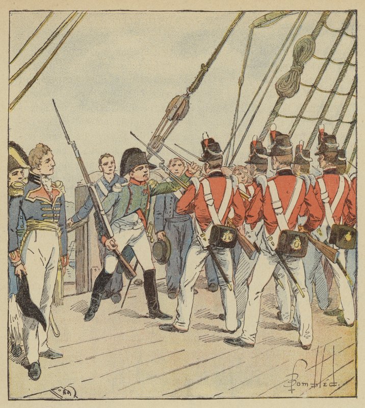 Kejseren beordrer Bellerophons soldater til at udøve af after Louis Charles Bombled