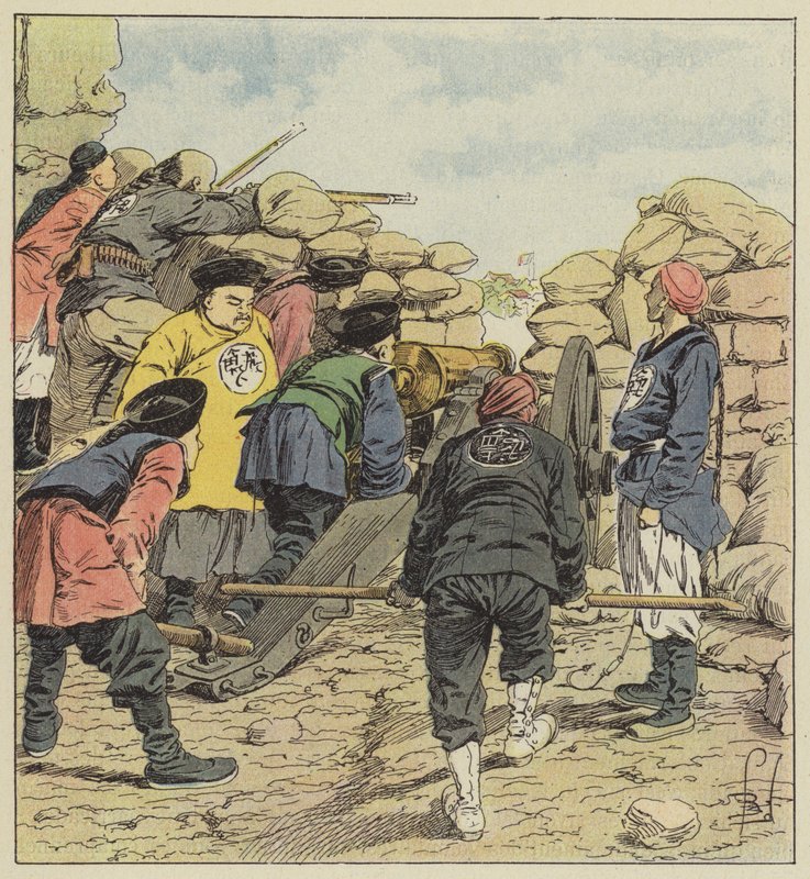 Kineserne bomber legationerne af after Louis Charles Bombled