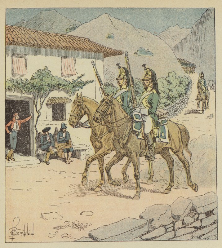 Mine tropper var allerede i Spanien af after Louis Charles Bombled