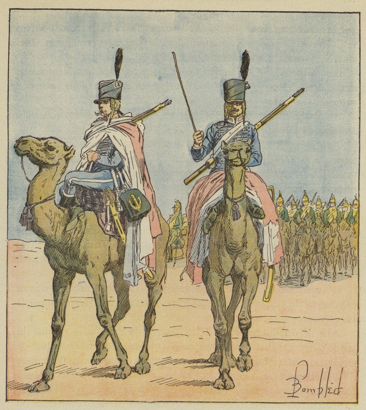 Napoleon oprettede dromedarregimenter af after Louis Charles Bombled