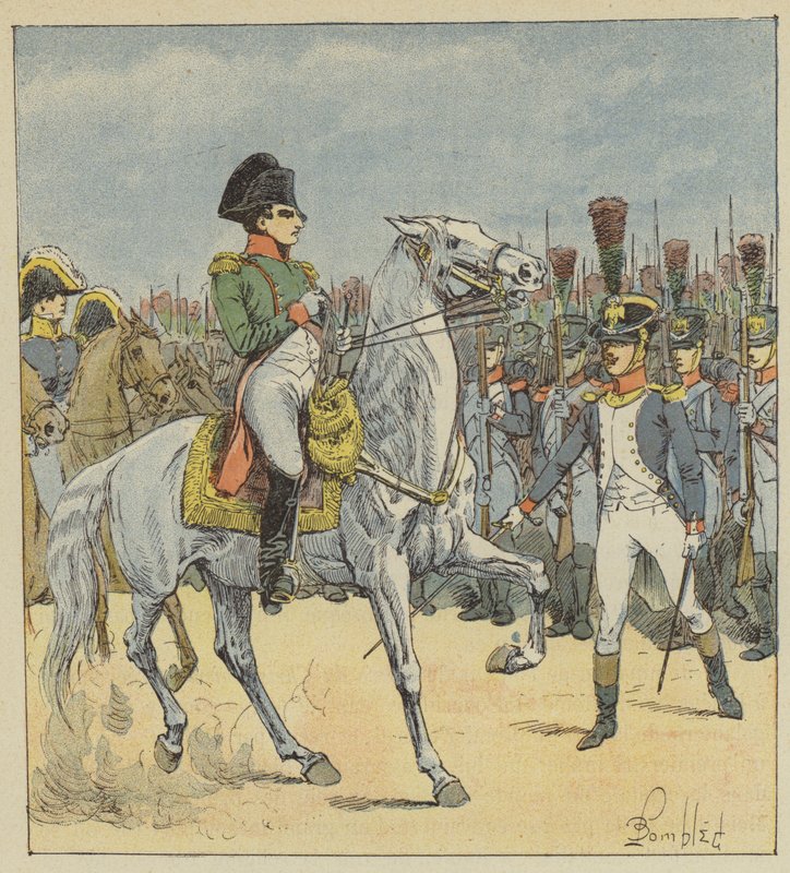 Napoleon kaldte til paraden af ​​en løjtnant af after Louis Charles Bombled