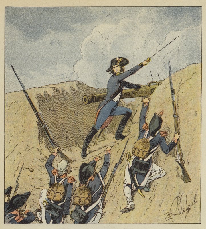Napoleon var knap kommet ud af barndommen, og hans første skridt skinnede med ren herlighed. af after Louis Charles Bombled