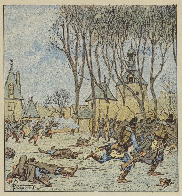 Franskmændenes indtog af Chateau de Villepion af after Louis Charles Bombled