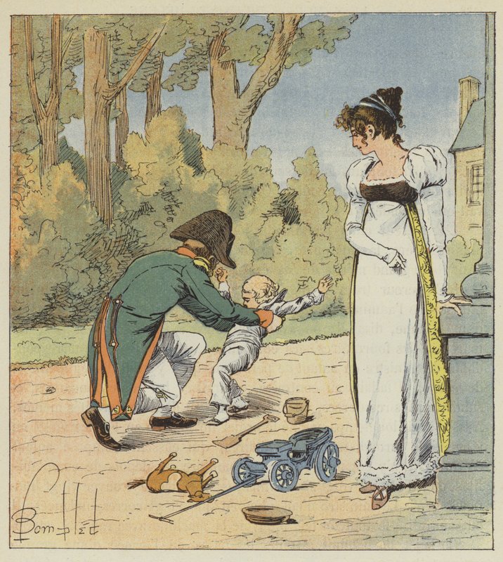 Hvis han mødte ham i haven, smed han ham på jorden af after Louis Charles Bombled
