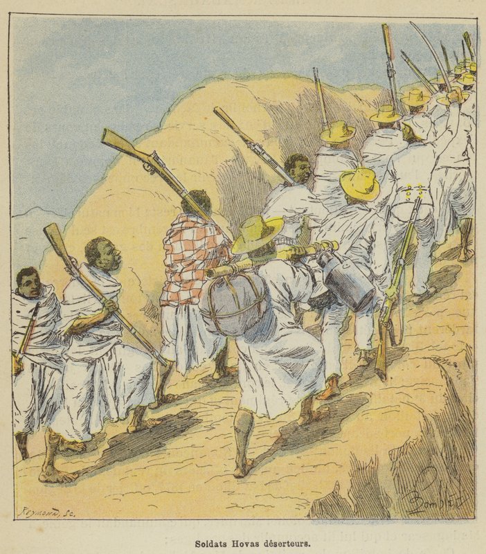 Hovas desertører soldater af after Louis Charles Bombled