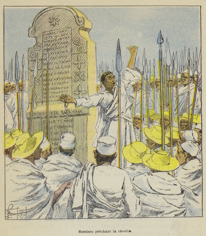Troldmænd prædiker oprør af after Louis Charles Bombled