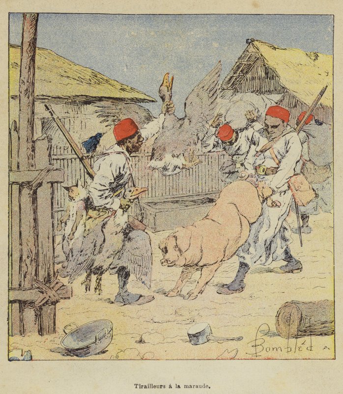 Plyndrende træfninger af after Louis Charles Bombled