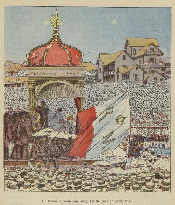 En Kabar (folkemøde), på pladsen de Tananarive af after Louis Charles Bombled