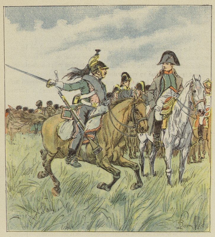 En drage advarer kejseren om en af ​​hans generalers forræderi af after Louis Charles Bombled