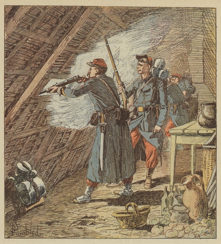En sergent fra fremmedlegionen sætter firs mand ud af spil af after Louis Charles Bombled
