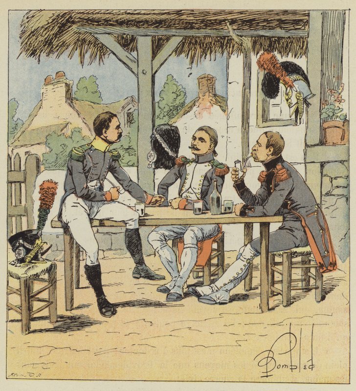 Voltigeur, jæger til fods og ingeniør sapper af after Louis Charles Bombled