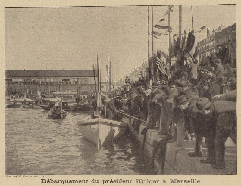 Transvaals præsident Kruger ankommer til Marseille af after Nadar