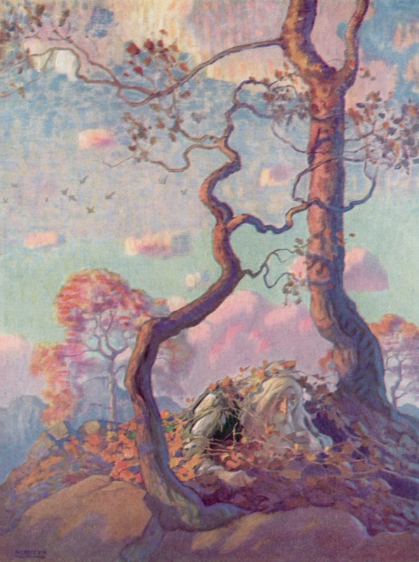 Illustration for Rip Van Winkle af after Newell Convers Wyeth