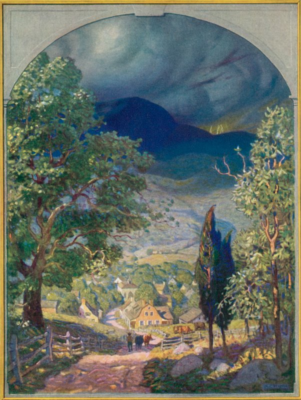 Illustration for Rip Van Winkle af after Newell Convers Wyeth